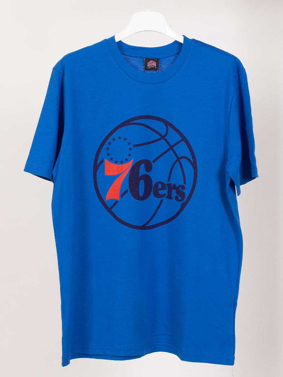 76ers Philadelphia Mavi Basketbol Unisex Tişört NT697 76ers Philadelphia Mavi Basketbol Unisex Tişört NT697