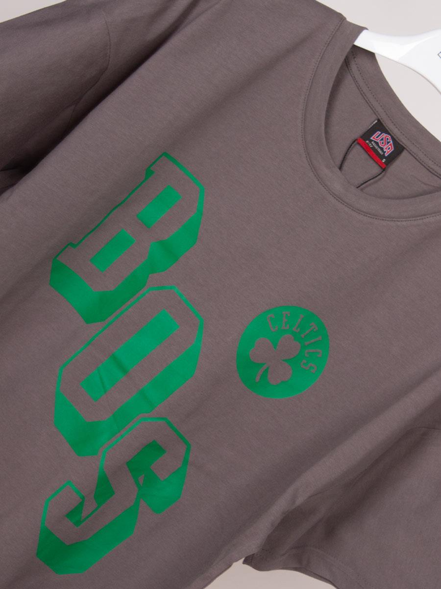 Boston Celtics Baskılı Gri Basketbol Oversize Tişört NT574 Boston Celtics Baskılı Gri Basketbol Oversize Tişört NT574