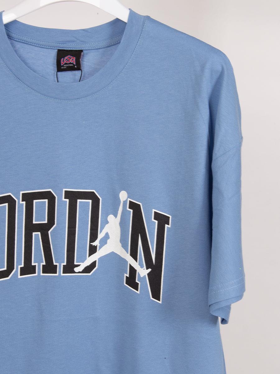 Jordan Baskılı Mavi Basketbol Oversize Tişört NT633 Jordan Baskılı Mavi Basketbol Oversize Tişört NT633
