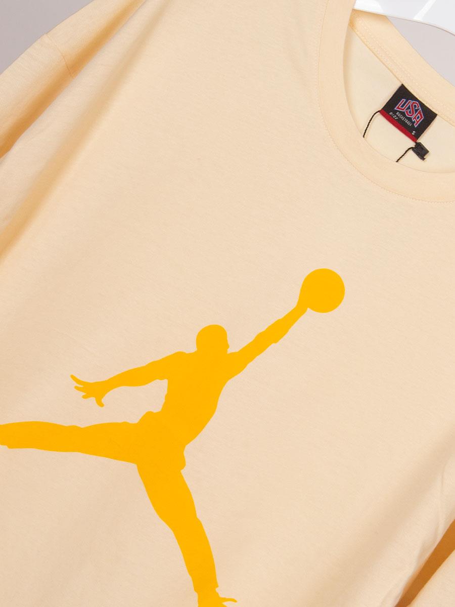 Jordan Baskılı Sarı Basketbol Oversize Tişört NT593 Jordan Baskılı Sarı Basketbol Oversize Tişört NT593