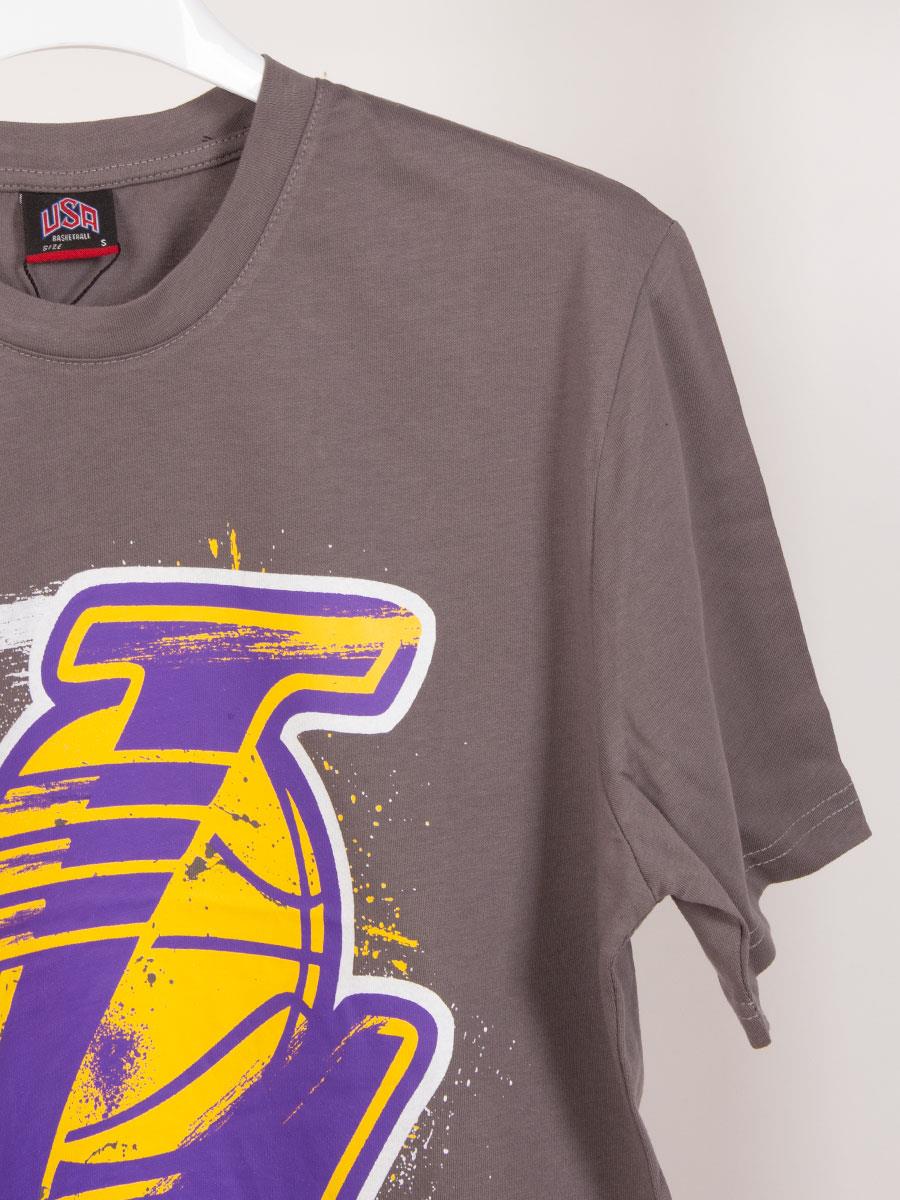 Los Angeles Lakers Gri Basketbol Unisex Tişört NT710 Los Angeles Lakers Gri Basketbol Unisex Tişört NT710