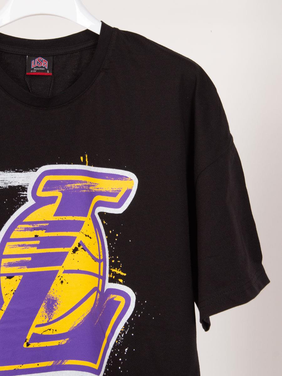 Los Angeles Lakers Siyah Basketbol Unisex Tişört NT714 Los Angeles Lakers Siyah Basketbol Unisex Tişört NT714
