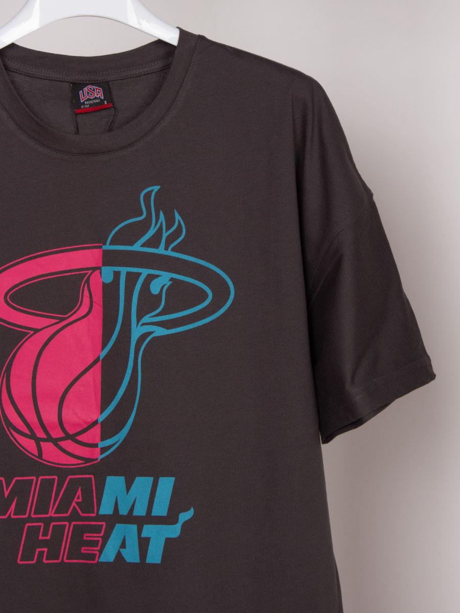 Miami Heats Baskılı Siyah Basketbol Oversize Tişört NT586 Miami Heats Baskılı Siyah Basketbol Oversize Tişört NT586