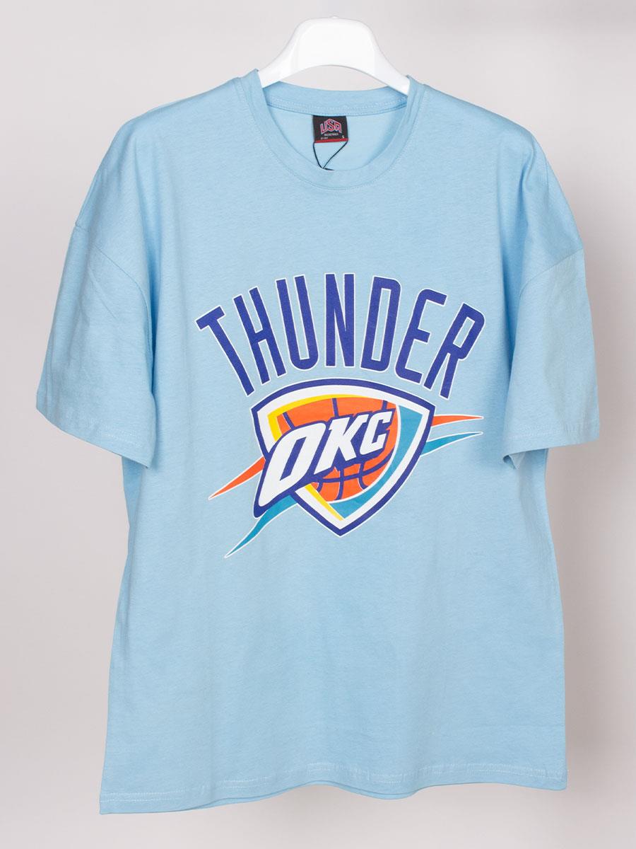 Thunder Baskılı Mavi Basketbol Oversize Tişört NT587 Thunder Baskılı Mavi Basketbol Oversize Tişört NT587